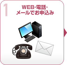 1.WEB・電話・メールでお申込み